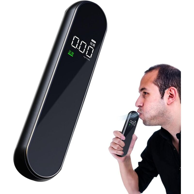 Atemalkoholtester, Alkoholtester für Alkohol – Präziser Alkoholtester mit digitaler LED-Anzeige, tragbarer berührungsloser Atemalkoholtester mit