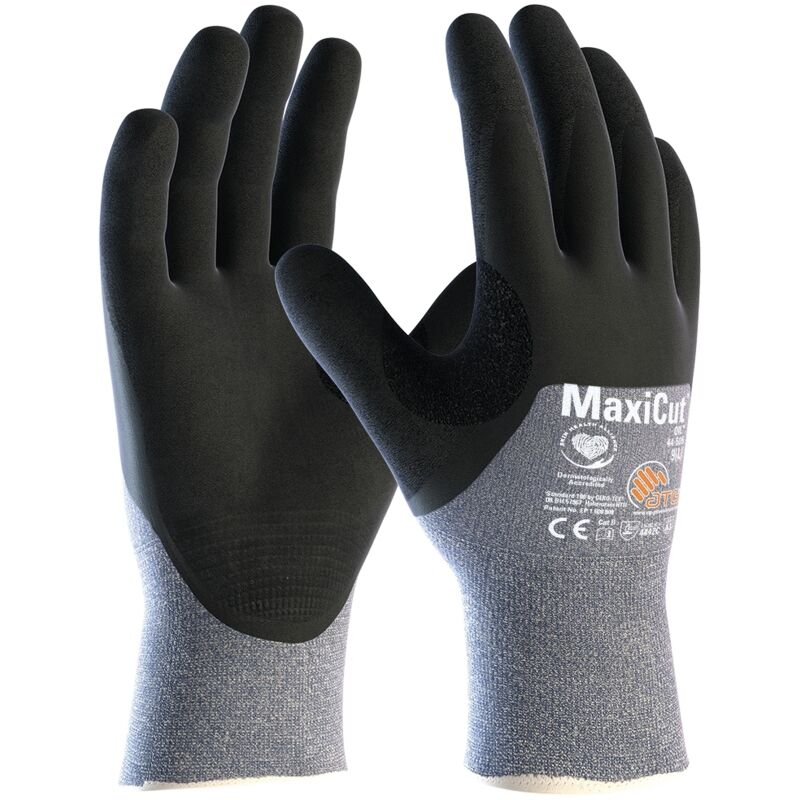 MaxiCut® Oil™ Schnittschutz-Strickhandschuhe (44-505), Schwarz/Blau