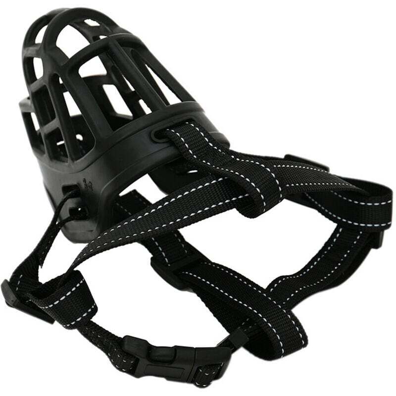 Atmungsaktiver, bissfester und bellsicherer Maulkorb, geeignet für mittelgroße Hunderassen (Maulumfang 21–23 cm, 10–18 kg)