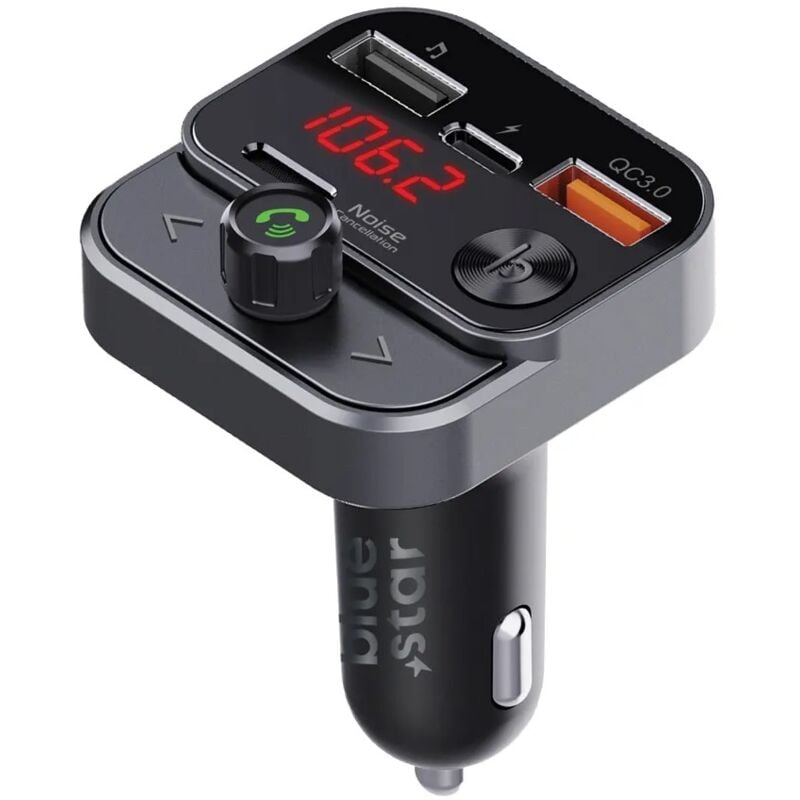 Bluestar - Audio Adapter Zigarettenanzünder - Sender fm QC3.0 30W AutoStream BT84B schwarz