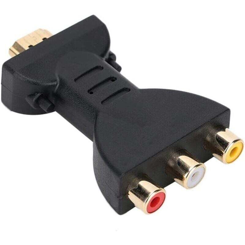 Audio-HDMI-zu-RCA-Videokonverter, HDMI-zu-AV-Adapter, Audio- und Videosynchronisation (rot, weiß, gelb), 1080p