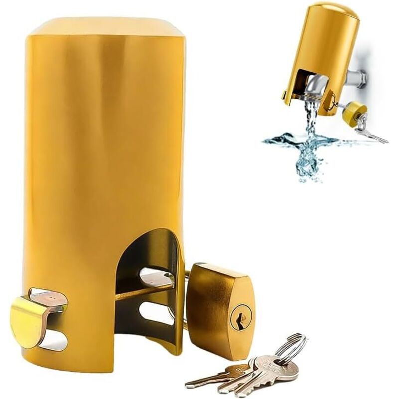 Außen Wasserhahn Schloss Abdeckung Sperre und Multifunktionaler Schutzdeckel Zum FaucetLock Gartenschlauch-Wasserhahn-Schloss