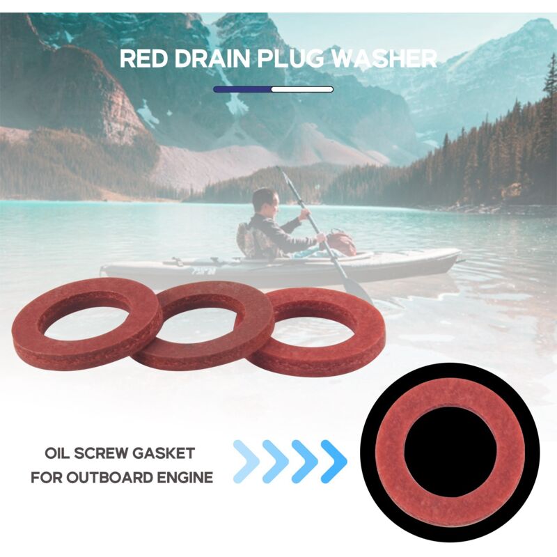 AußEnborder Untereinheit ÖLablassdichtung (20 StüCke) Ersetzt 90430-08021-00 für die Meisten 4-Takt Modelle Quetschscheibendichtungen