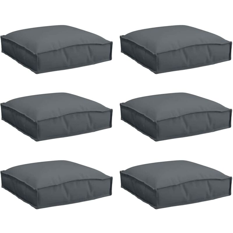 Palettenkissen für Sitzfläche 6 pcs Anthrazit 40 x 40 x 8 cm Vidaxl