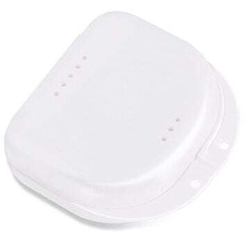 Aufbewahrungsbox für kieferorthopädische Retainer, Mundschutz-Aufbewahrungsbox mit Belüftungslöchern, ultradünne Prothesenablage, ideal für die Praxis