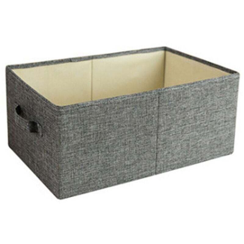 Aufbewahrungsbox für Kleidung und Bücher aus grauem Vliesstoff, Größe L