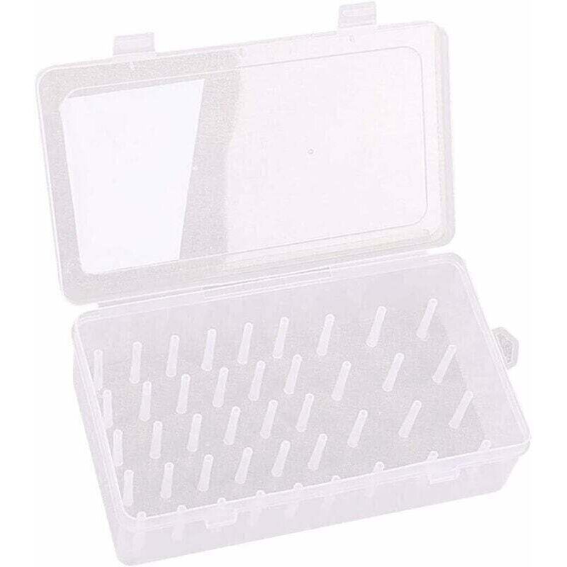 Aufbewahrungsbox für Nähmaschinengarnspulen, Stickgarnspulen und Nähmaschinengarn mit 42 Fächern für Garnspulen und Nadeln