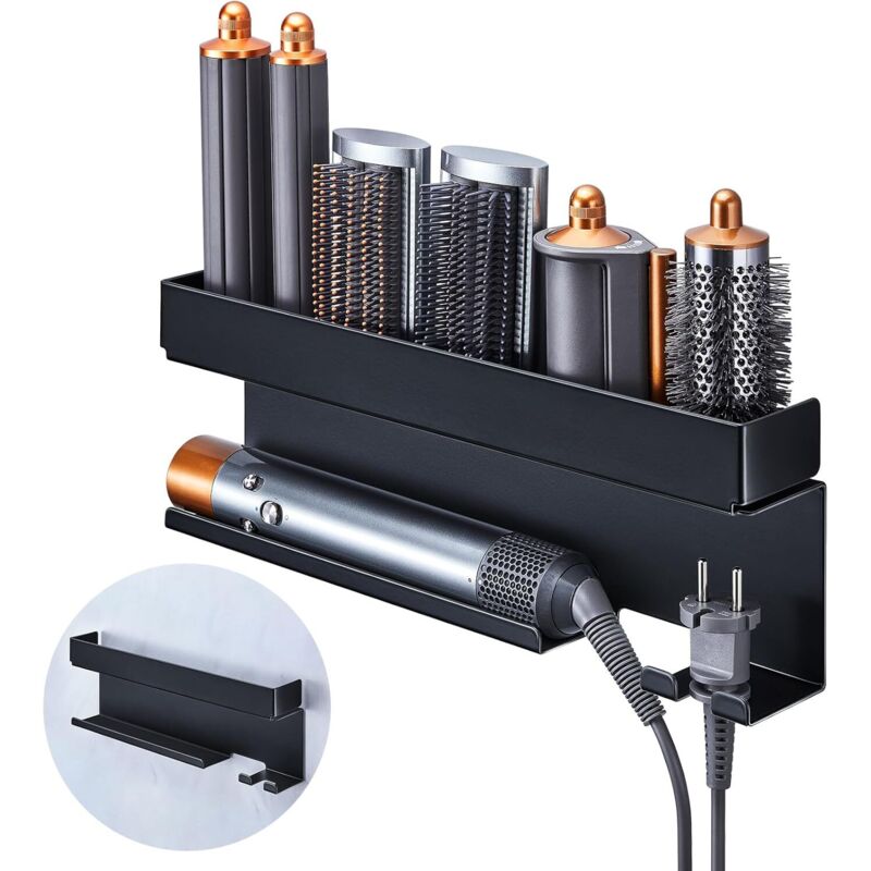 Aufbewahrungsregal für Haartrockner, Zubehör, Aufbewahrungsbox für Haarstyling-Geräte, Wandhalterung, Aufbewahrungsbox für Haarglätter