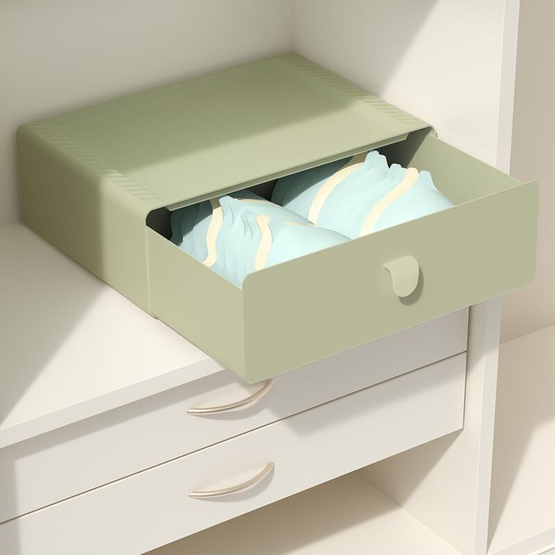Aufbewahrungsschublade für Dessous, Kunststoffschublade mit einem Fach für BHs, stapelbarer Kleiderschrank-Organizer für Socken, Unterwäsche, Snacks,