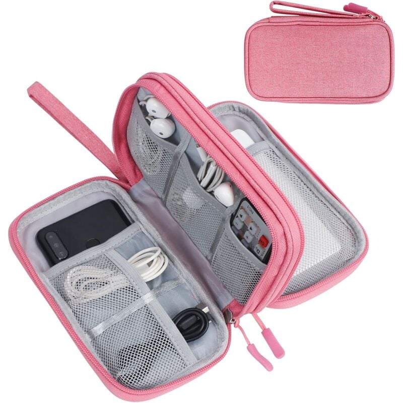 Alovez - Aufbewahrungstasche für Elektronik, Reisekabel-Organizer-Tasche, tragbare wasserdichte Tasche für elektronisches Zubehör