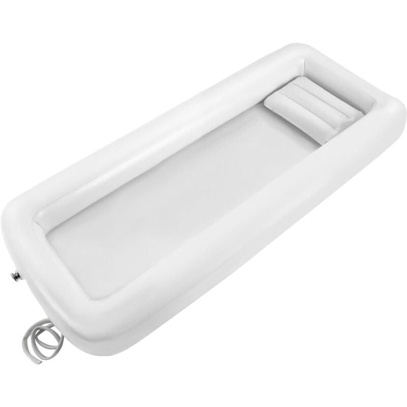 Aufblasbare Badewanne, Medizinisches aufblasbares Duschbadewannenset, PVC-Badewanne mit elektrischer Luftpumpe, Bad im Bett für Behinderte, ältere