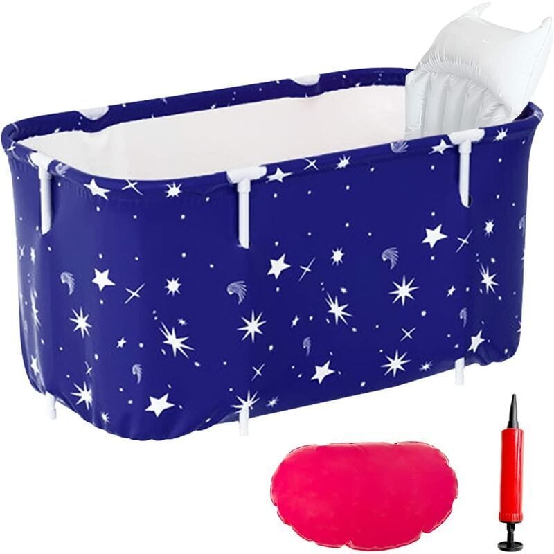 Aufblasbarer Pool, tragbare Badewanne für Erwachsene, faltbare Einweichdusche, freistehende, faltbare Home-SPA-Badewanne mit aufblasbarem Kissen, Sitz