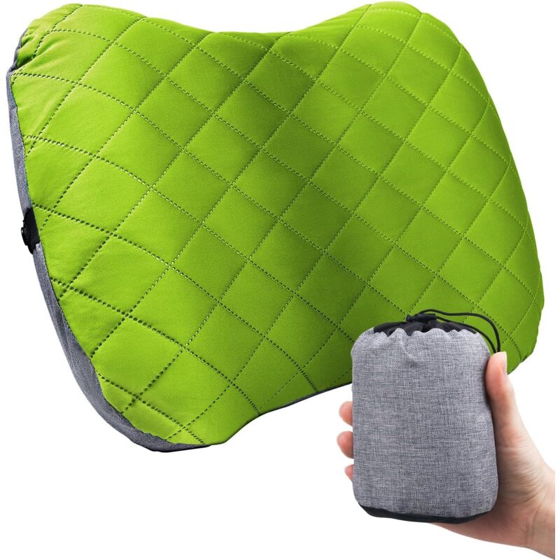 Aufblasbares, abnehmbares Campingkissen – Kompaktes und ultraleichtes Campingkissen für Outdoor-Aktivitäten – Tragbares, aufblasbares Reisezubehör