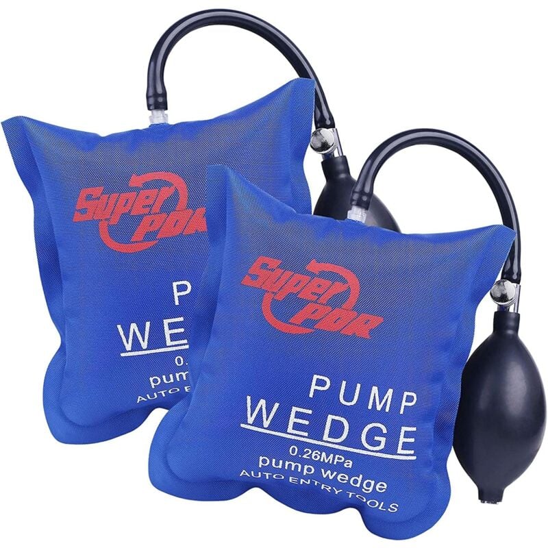 Aufblasbares Luftkeilkissen für Autos, Kunststoff-Luftpumpen-Keilwerkzeug, Ausrichtungswerkzeug, aufblasbares Unterlegkissen, leistungsstark (2 Stück)