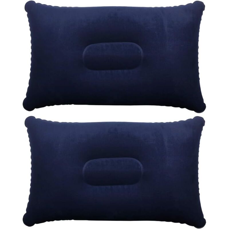 Aufblasbares Reise- oder Campingkissen – Aufblasbares Kissen – 2er-Set blau