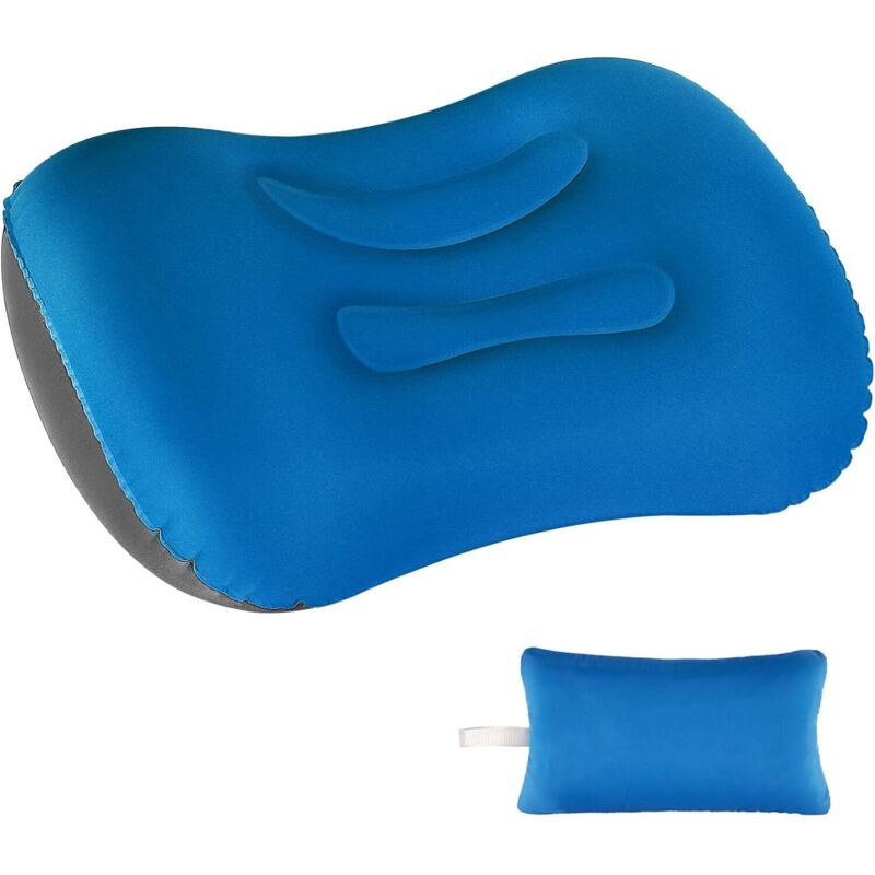 Aufblasbares Reisekissen für Camping, ultraleichtes und kompaktes Campingkissen, ergonomisches und bequemes aufblasbares Kissen, Strandkissen,