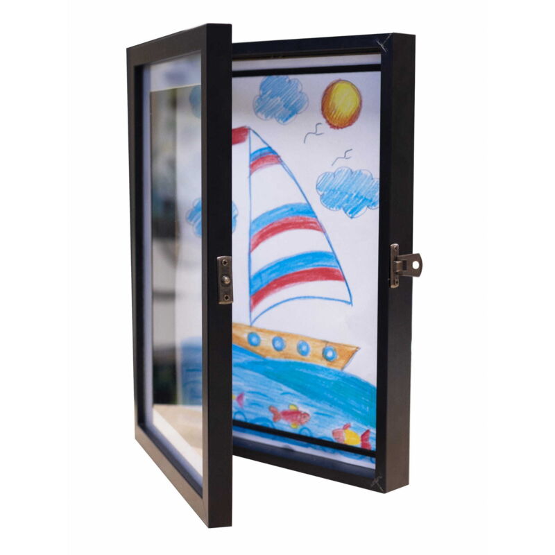 Aufklappbarer Rahmen für Kinderzeichnungen, Bilder und Fotos von Van Gogh, A4, 21 × 29,7 cm. Aufstellbar und aufhängbar mit Passepartout BD art