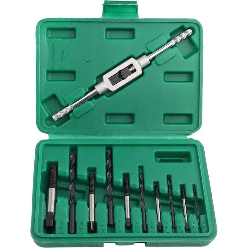 SNQ - Ausdreher für abgebrochene Schrauben, 11-teilig, Bohrer und Ausdreher-Set für abgebrochene Schrauben, Bolzen, Befestigungselemente entfernt,