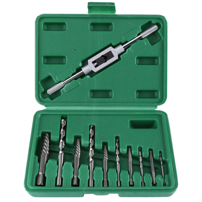 Ausdreher für abgebrochene Schrauben, 11-teiliges robustes Bohrer-Set, Bohrer für Schrauben und Bolzen, Schubladenauszieher, Werkzeug zum Entfernen