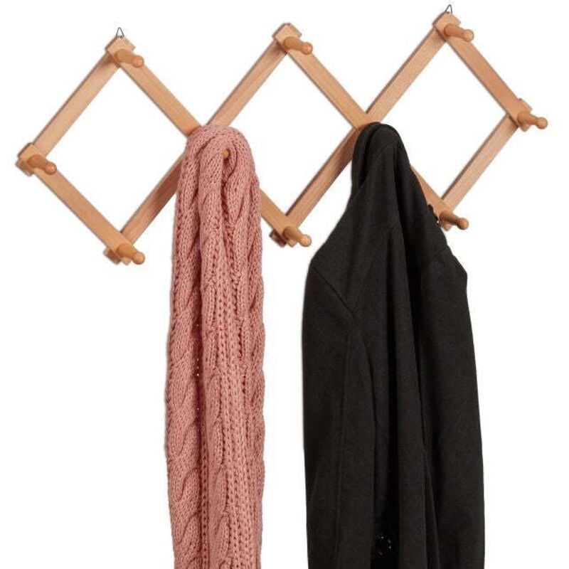 Ausziehbarer wandkleiderbugel aus holz