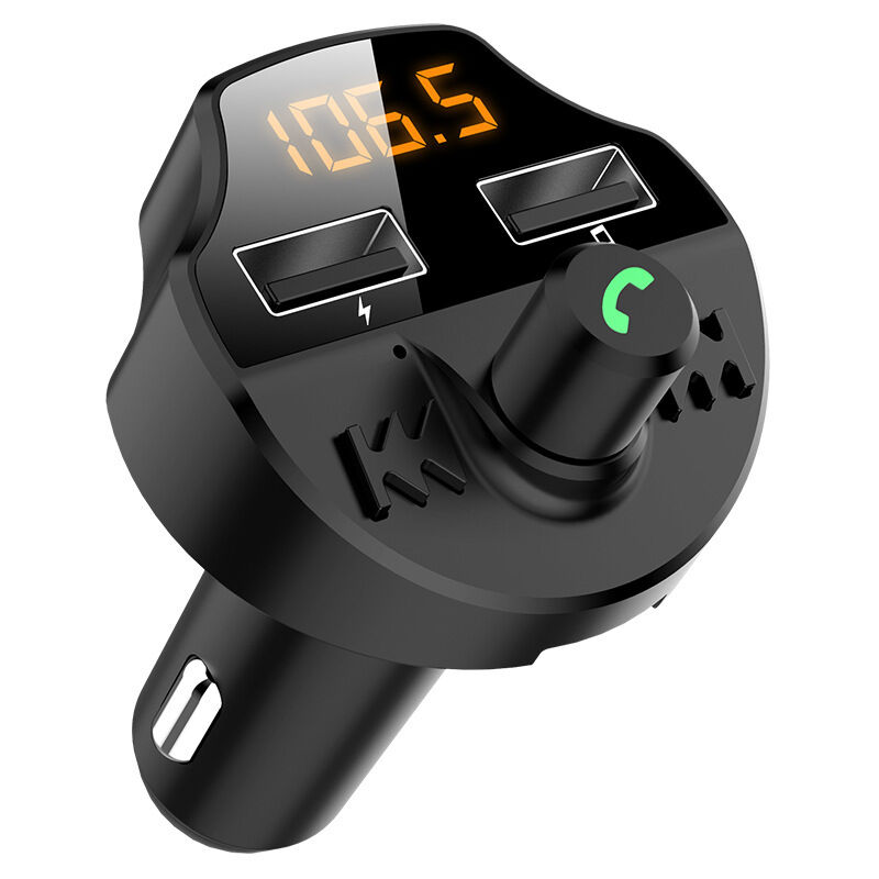Auto-Bluetooth-FM-Transmitter 5.0, kabelloser Audio-Adapter für Autoradio, Freisprecheinrichtung mit 5 V/3,1 a Autoladegerät, 2 USB-Anschlüssen,