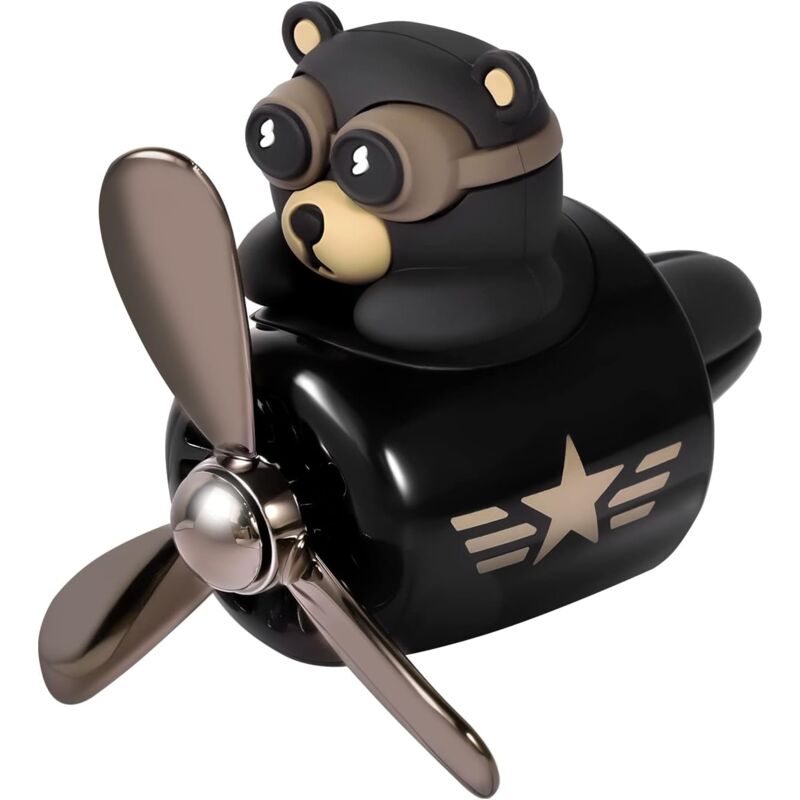 Auto-Entlüftungsclip, süßer Bär, Auto-Lufterfrischer, rotierender Auto-Diffusor, Entlüftungsclip, Auto-Innendekoration für Frauen,