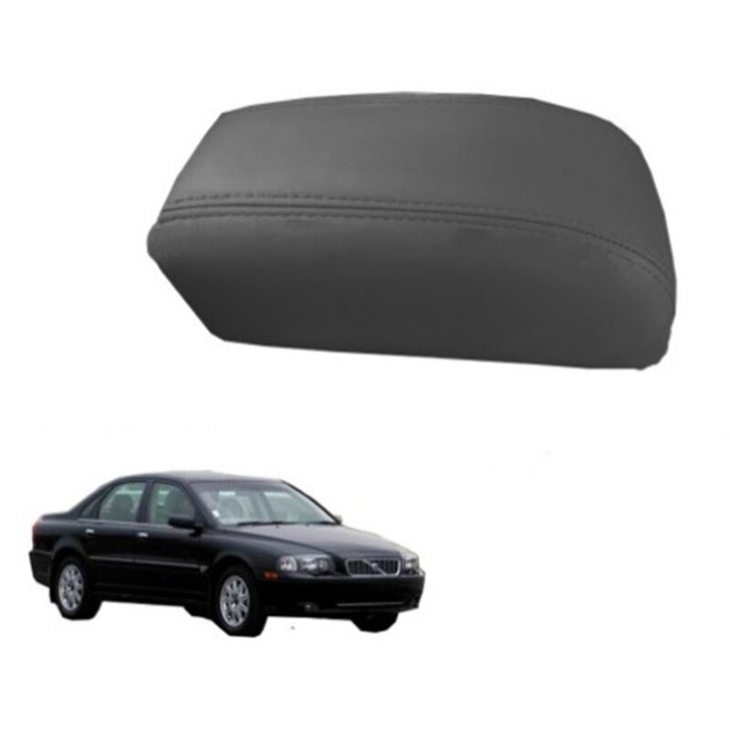 Auto Faser Leder Mittel Konsole Armlehne Box Schutz HüLle für S80 1999-2006