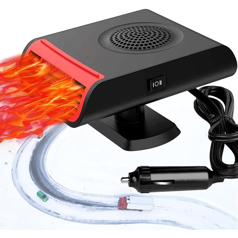Ulisem - Auto-Heizung, 12 v, 150 w, 2-in-1 tragbare Auto-Heizung, Auto-Heizungsventilator, Windschutzscheiben-Entfroster