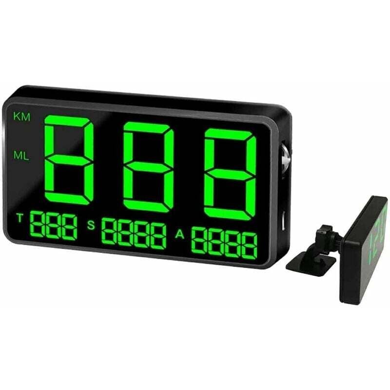 Auto-HUD-Head-Up-Display, C80P Digitale GPS-Tachometer mit MPH/KMH-Geschwindigkeitsalarm, Müdigkeits-Fahralarm, 4,5-Zoll-LED-Bildschirm, für alle