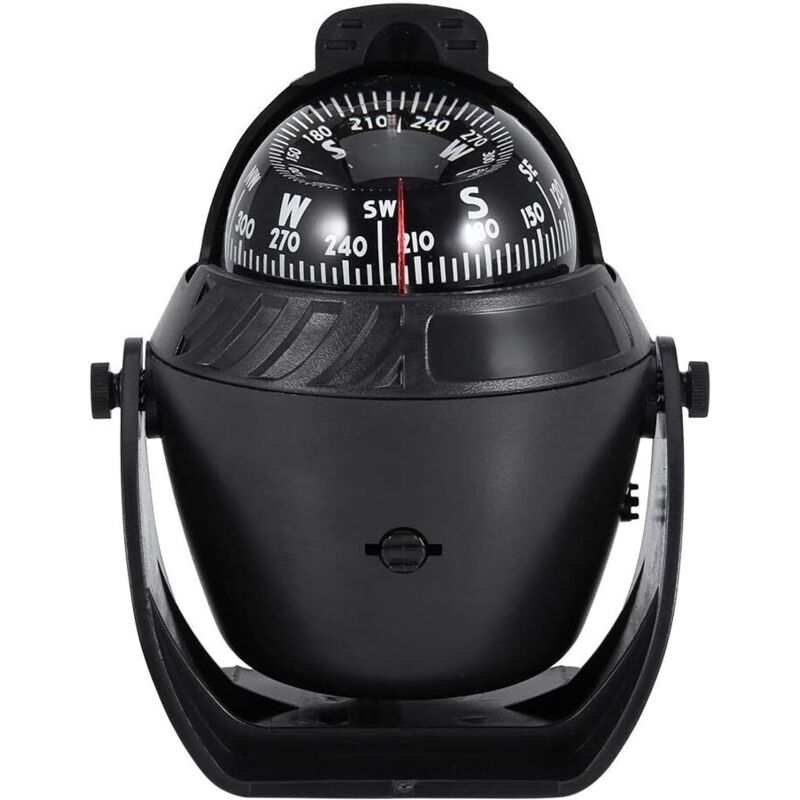 Boussole Voiture Voiture Bateau Boussole, Électronique de Navigation LED Pivotant Boussole pour Voiture Bateau Marine