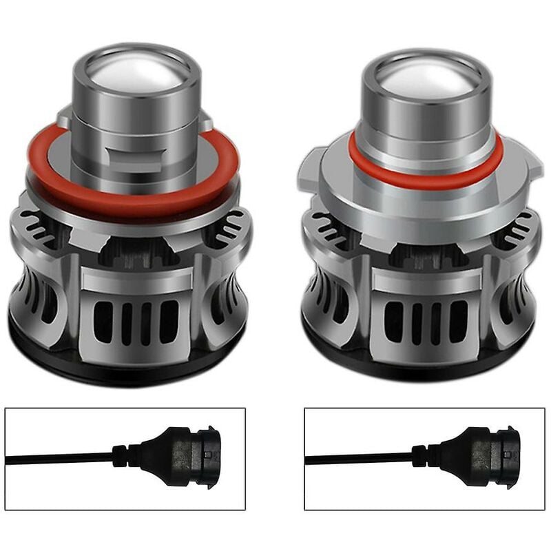 Woosien - Auto Led Objektiv Scheinwerfer H11 Scheinwerfer Birne Auto Led Scheinwerfer Projektor Nebel Lampe Auto Nebel Lampe Gelb