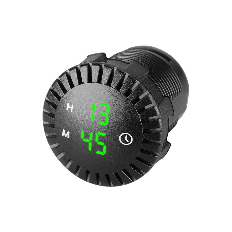 Auto-LED-Uhr, Touch-Uhr, wasserdichte Auto-Digitaluhr, 12 V/24 V, Mini-LED-Digitaluhr, Mini-Motorraduhr, 5,1 cm Durchmesser, für Autos, Schiffe, SUV