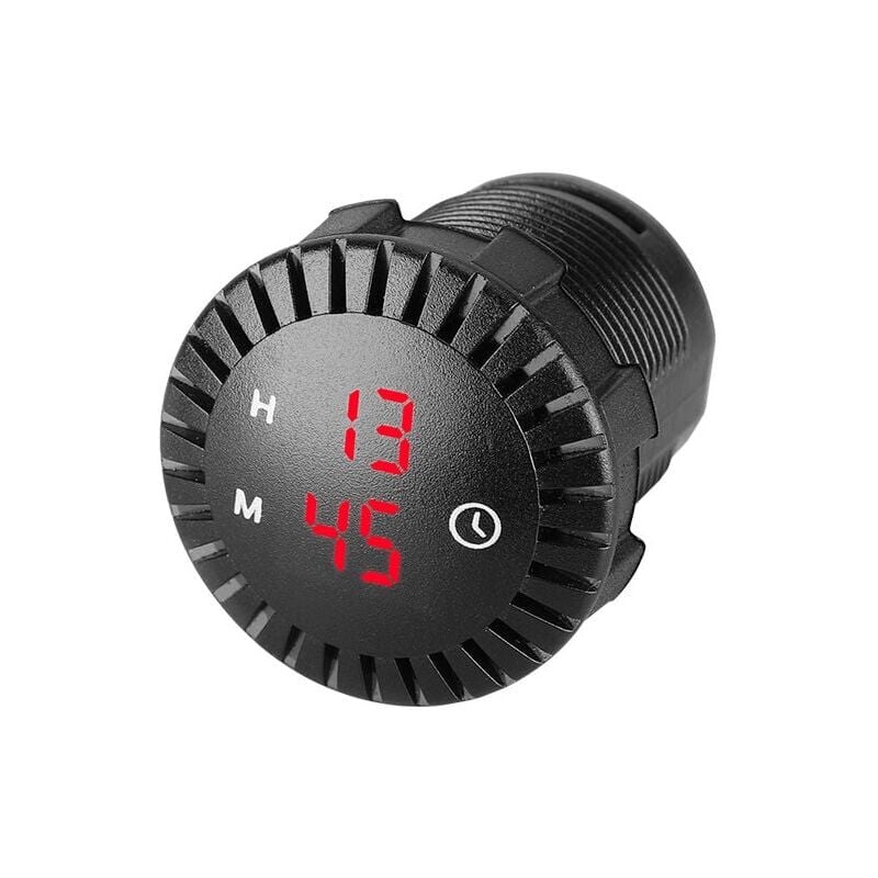 Auto-LED-Uhr, Touch-Uhr, wasserdichte Digitaluhr für Auto, 12 V/24 V, Mini-LED-Digitaluhr, Mini-Motorraduhr, Durchmesser 2,01 Zoll, für Auto, Schiff,