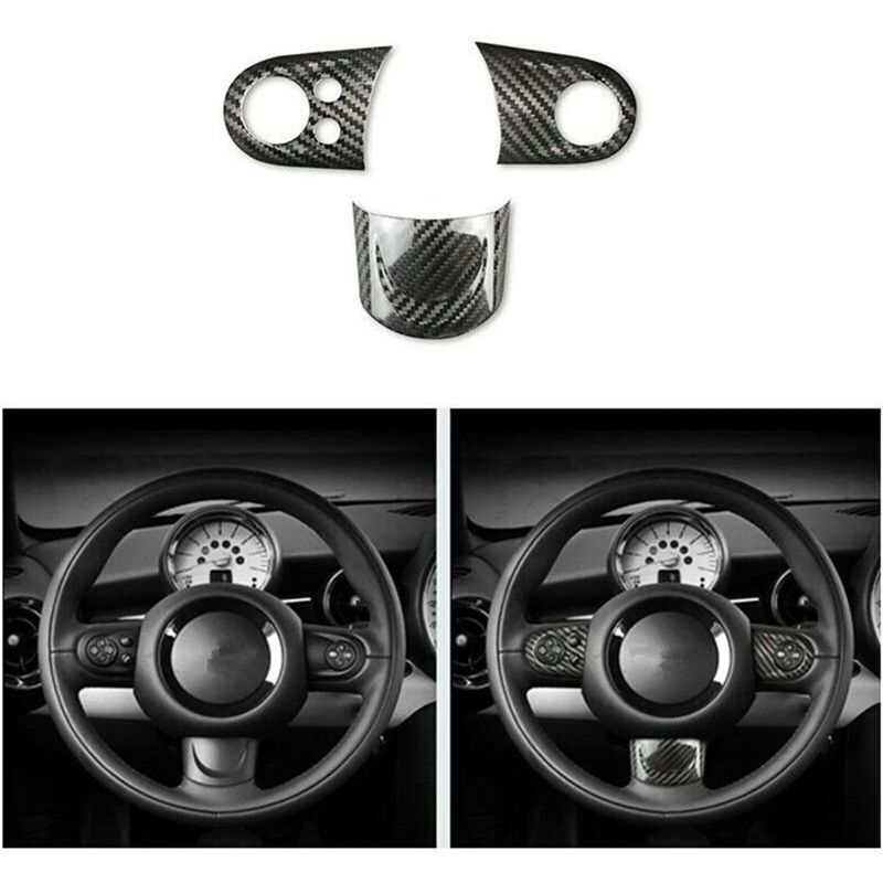 Auto-Lenkrad-Dekoration, SchutzhüLle, Zieraufkleber für Cooper Clubman R54 R55 R56 R60(B)