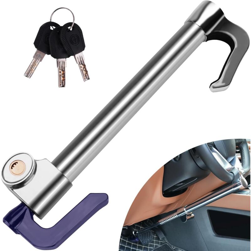 Auto Lenkradschloss Bremspedal Kupplungsschloss Versenkbarer Haken Universelle Diebstahlsicherung Für Van Auto SUV Lkw Lkw Schwere Auto Auto