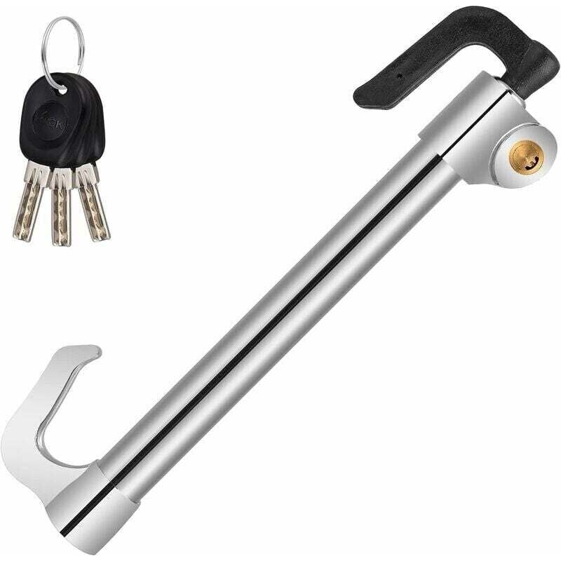 Auto-Lenkradschloss - Universal-Lenkradschloss, Auto-Diebstahlsicherung, Auto-Lenkradschloss mit 3 Schlüsseln, aus Edelstahl, für Auto/LKW/SUV/Van