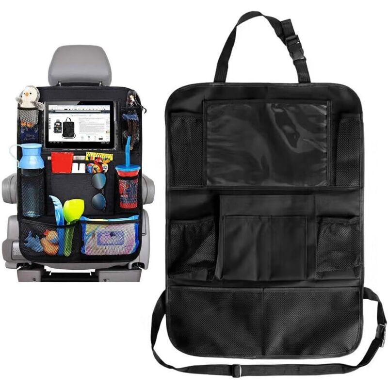 Auto-Organizer für Kinder, 1 Packung Auto-Innenausstattung, Auto-Organizer, Auto-Organizer für Kinder, transparenter Tablet-Halter mit 10 Taschen,