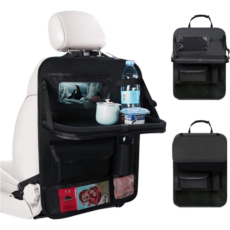 Auto-Organizer, Kinder-Auto-Organizer mit Ablage und Handy-/Tablet-Tasche, wasserdichte Auto-Rücksitz-Organizer zum Aufbewahren von