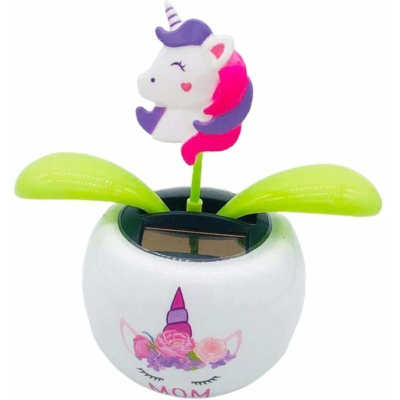 Auto-Ornament, Solar-Tänzer-Auto, Blumen-Dekorationsfigur, Auto-Ornament, kreatives Kunststoff-Solar-Auto-Ornament, Flip-Flap-Topfschaukel,