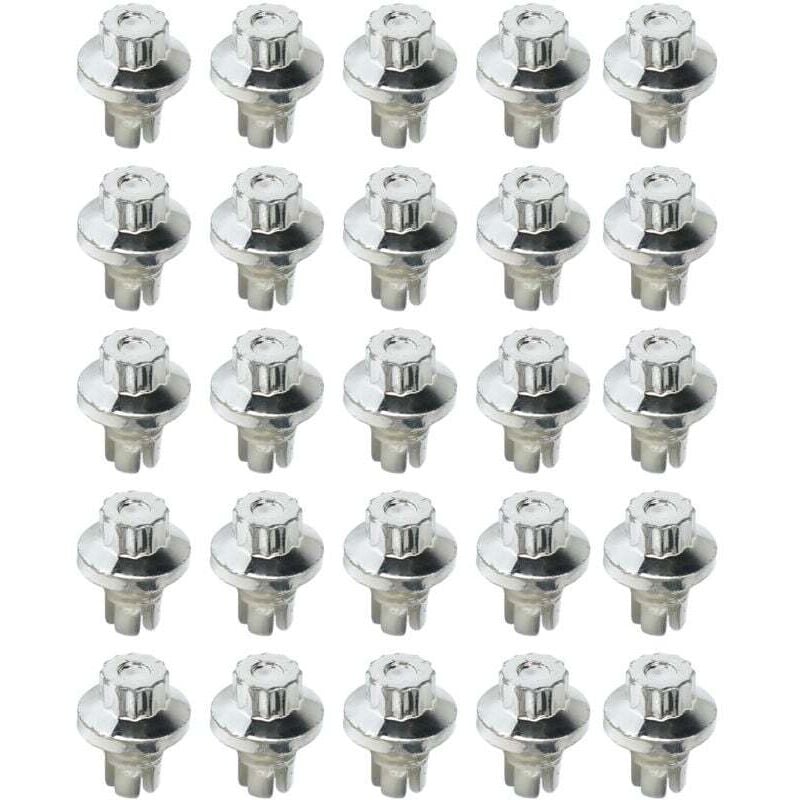 Auto-Radnieten, 25 Stück Felgennieten Lippennieten Muttern für Felgen der AH Ds-Serie Lippenschraube Reifen FLITI