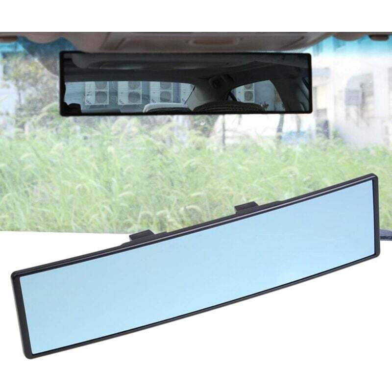 Auto Rückspiegel Panorama Innenspiegel Auto Blendfreier Panorama Innenspiegel Blau Auto mit Winkelverstellung Weitsicht Auto Universal Innen