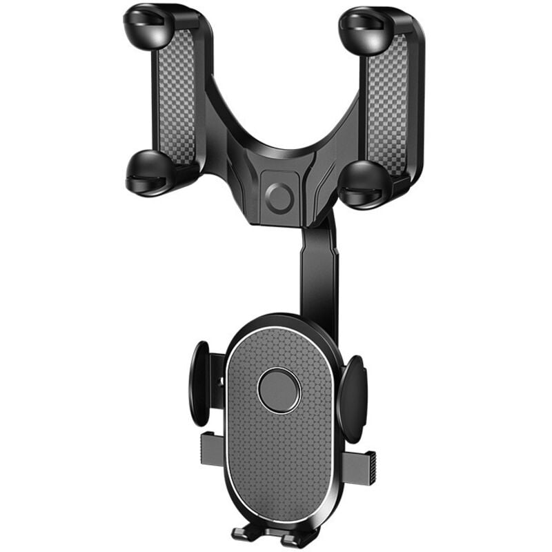 Auto-Rückspiegel-Telefonhalter, Auto-Handyhalter, 360 ° flexibel drehbarer multifunktionaler einziehbarer Auto-Telefonhalter