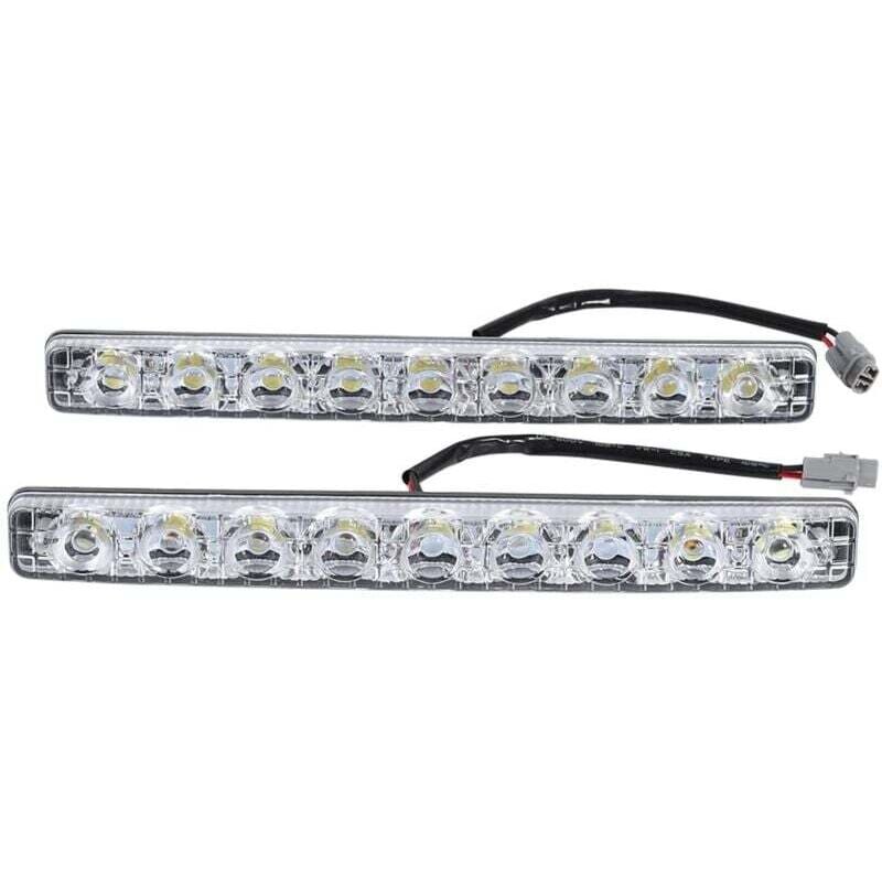 Auto-Tagfahrlicht, Auto-Tagfahrlicht Auto-Tagfahrlicht Frontscheinwerfer/Scheinwerfer 2 Stück Weiß 9-Led Lue Strip Tagfahrlicht Drl Auto Nebel