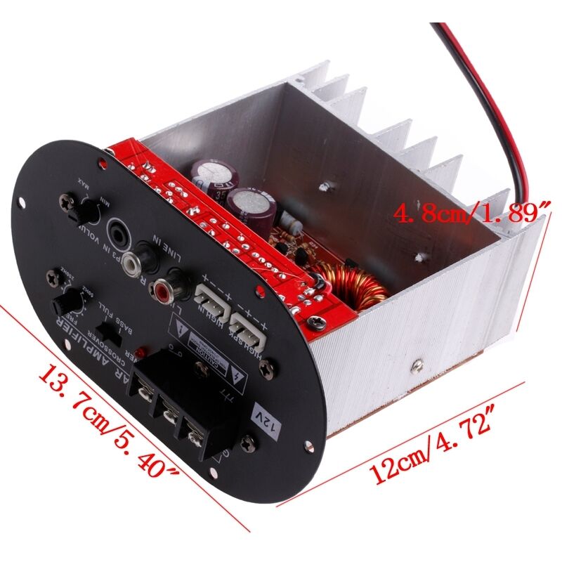 Auto VerstäRker Platine 12V Hohe Subwoofer VerstäRker 120W Vollton Pure Bass Auto Subwoofer Kern 8-12 Zoll