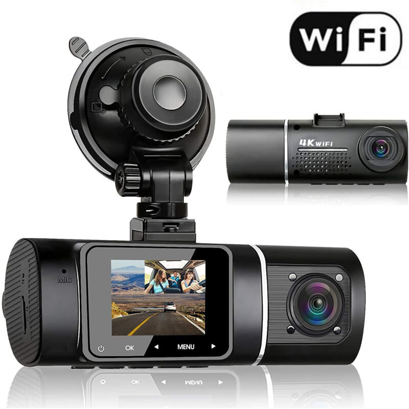 Autokamera 310° Weitwinkel Full HD Dual 1080P Dashcam, G-Sensor, Loop-Aufnahme, HDR, Bewegungserkennung