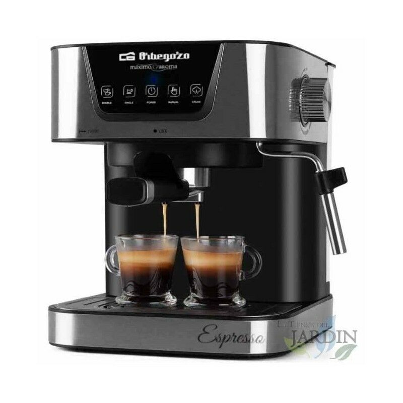 Suinga - Kaffeevollautomat Orbegozo 1050 w für Espresso und Cappuccino, mit dem Sie sowohl gemahlenen Kaffee als auch Einzeldosiskaffee