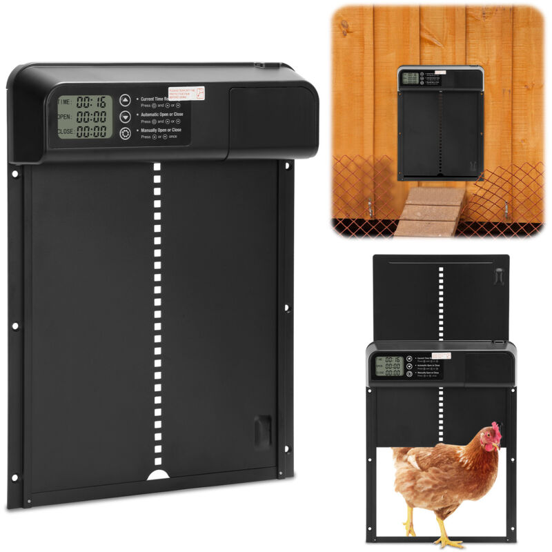 SWANEW Hühnerklappe Türöffner, Automatische Hühnerklappe, Türöffner Hühnerstall, Automatisch Hühnertür, Sichere Hühneraufzucht