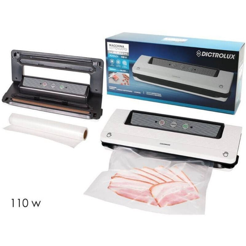 Trade Shop - AUTOMATISCHES VAKUUMIERGERÄT FÜR LEBENSMITTEL, BEUTELVERSIEGELUNG, 110 W, VAKUUM 2IN1 -