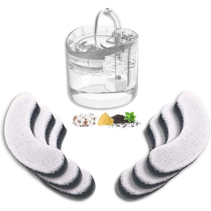 Automatischer 1,8-Liter-Katzenbrunnen für Katzen, Welpen und andere Haustiere mit 8 intelligenten Wassermodi, 1 Aktivkohlefilter und 1 leiser