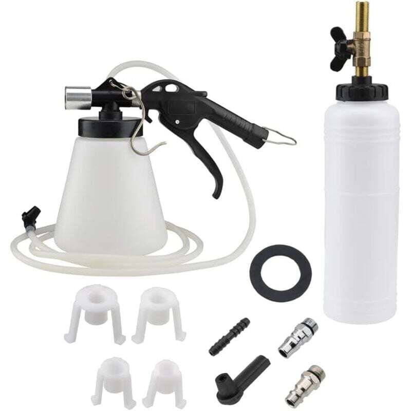 Automatischer Druckluft-Bremsenentlüfter, Bremsen-Entlüftungsgerät, Druckluft-Bremsenentlüfter, Entlüftung mit 1 l Nachfüllflasche FLITI